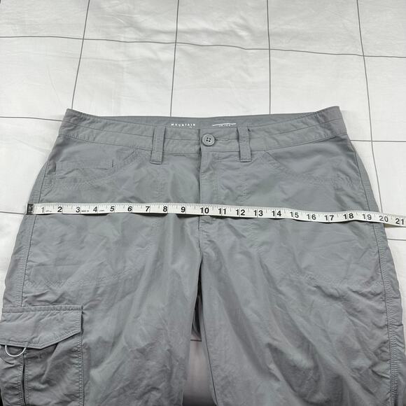 Mountain Hardwear Pants Womens 12 Gray Capri Cropped Nylon Hiking Trail Outdoor - Picture 7 of 10